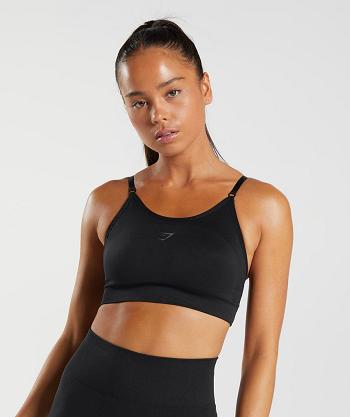 Gymshark Flex Strappy Ženske Sportski Grudnjak Crne | HR 3342ZUT